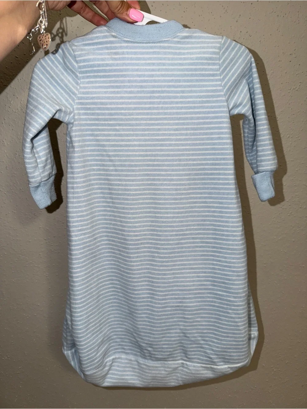 Carter's Blue and White Striped Baby Zip Sleep Sack